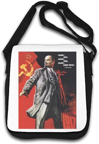 Lenin Poster Schultertasche weiß, weiß, Einheitsgröße von Generisch