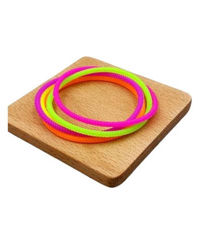 Leuchtende Silikonarmbänder - Geflochtene elastische Sportarmbänder für Kinder, Erwachsene, Partys und Laufen, Einheitsgröße von Generisch