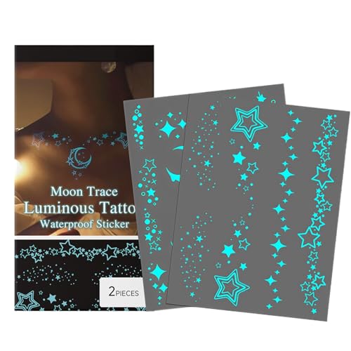 Leuchtende Temporäre Sticker | Wasserdichte Glitzer Aufkleber Für Make-up | Schweißresistenter Schmuck Für Gesicht Körper Bei Partys Auftritten von Generisch