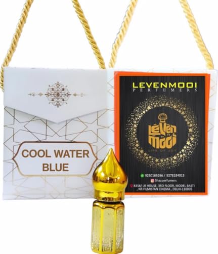 Levenmooi ATTAR Cool Water Blue für Unisex, geeignet für Anlässe, Partys und den täglichen Gebrauch, 6 ml von Generisch