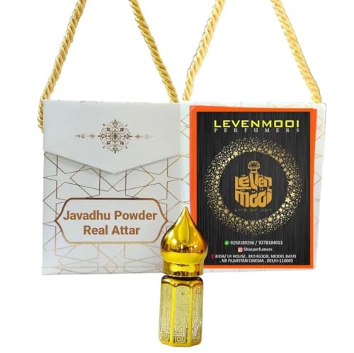 Levenmooi Javadhu Puder-Echter Attar, Unisex, geeignet für Anlässe, Partys und den täglichen Gebrauch, 3 ml von Generisch