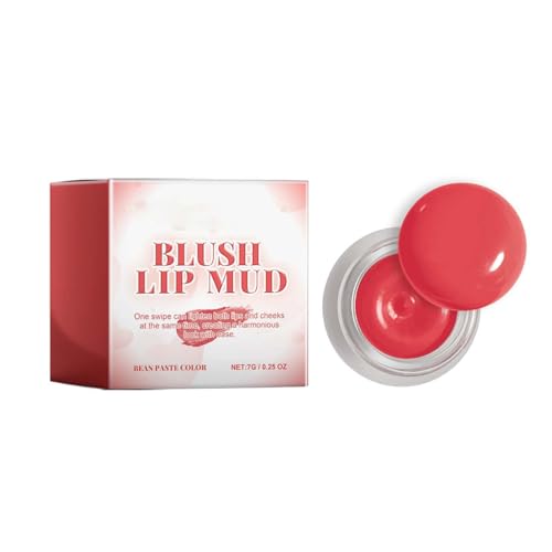 Lip&Cheek Blurry Pudding Pot, Lip Stain MakeUp & Cream Blush for Cheeks, Natural and long-lasting,Free Pudding Pot Lipstick, Makeup Blush for Women (A, 7G) von Generisch