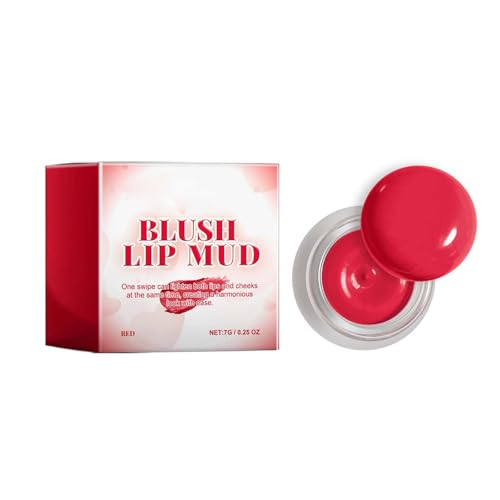 Lip&Cheek Blurry Pudding Pot, Lip Stain MakeUp & Cream Blush for Cheeks, Natural and long-lasting,Free Pudding Pot Lipstick, Makeup Blush for Women (B, 7G) von Generisch