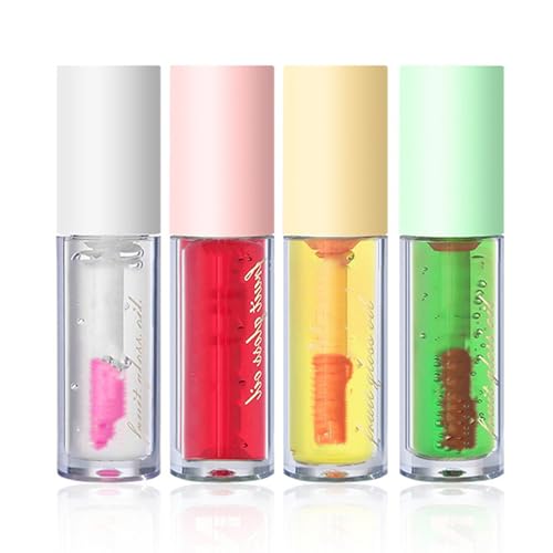 Lippenöl, Feuchtigkeitsspendender Lipgloss,Makeup Long Lasting Plumper Lip Glow Oil,Moisturizing Lippen Care Lippenöl, Reduziert Feine Linien Nicht Klebriges Lip Gloss Tint von Generisch