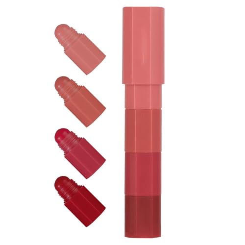 Lippenstift-Set, Lippenstift-Set - Lippenöl getöntes Set - 4-teiliges wasserfestes, mattes Lippenstift-Set für Frauen, nicht klebendes, langanhaltendes Lippenlack-Set von Generisch