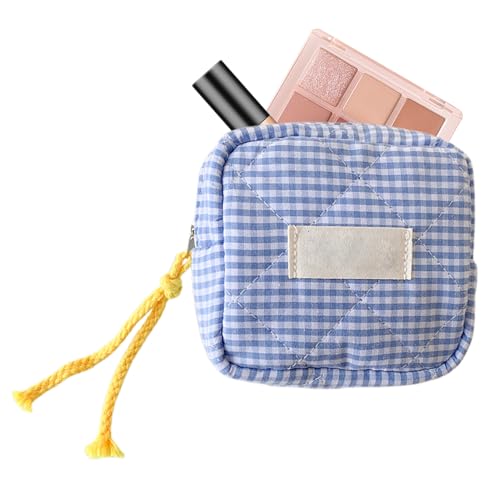 Lippenstifttasche - Tragbarer Lippenstiftbeutel mit quadratisch kariertem Design | Lippenstifte Beutel für Geldbörse für Lippenstifte, Servietten, Münzen, Reisebotten, Toilettenartikel, Geldbeuteleins von Generisch