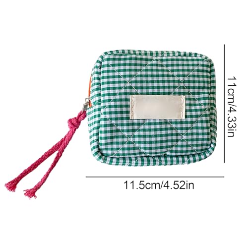 Lippenstifttasche - Tragbarer Lippenstiftbeutel mit quadratisch kariertem Design | Lippenstifte Beutel für Geldbörse für Lippenstifte, Servietten, Münzen, Reisebotten, Toilettenartikel, Geldbeuteleins von Generisch