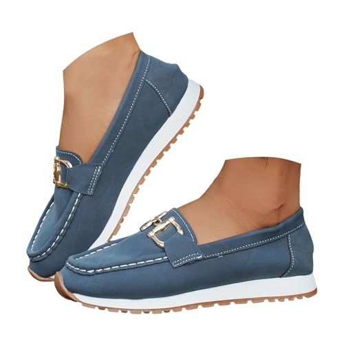 Loafer Damen,Halbschuhe Damen,Mokassins Business Schuhe Damenschuhe Elegant und Bequem,Loafer mit Plateau Aus Klassisch,Leichte Bequeme Mokassins Slippers Niedrige Faltbare Klassische Loafers von Generisch