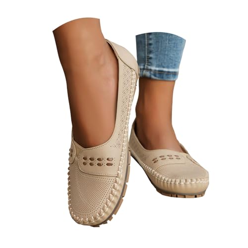 Loafer Damen,Halbschuhe Damen,Mokassins Business Schuhe Damenschuhe Elegant und Bequem,Loafer mit Plateau Aus Klassisch,Leichte Bequeme Mokassins Slippers Niedrige Faltbare Klassische Loafers von Generisch