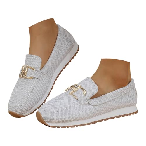 Loafer Damen,Halbschuhe Damen,Mokassins Business Schuhe Damenschuhe Elegant und Bequem,Loafer mit Plateau Aus Klassisch,Leichte Bequeme Mokassins Slippers Niedrige Faltbare Klassische Loafers von Generisch