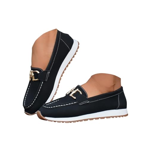 Loafer Damen,Halbschuhe Damen,Mokassins Business Schuhe Damenschuhe Elegant und Bequem,Loafer mit Plateau Aus Klassisch,Leichte Bequeme Mokassins Slippers Niedrige Faltbare Klassische Loafers von Generisch