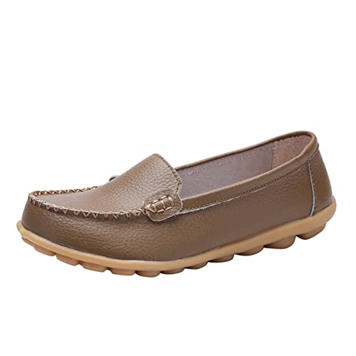Loafer Damen Business Anzugschuhe Bequeme Wildleder Schuhe Lederschuhe rutschfeste Trachten Für Leder Halbschuhe Freizeitschuhe Sommerschuhe Slipper Klassische Abendschuhe Mokassin Casual von Generisch