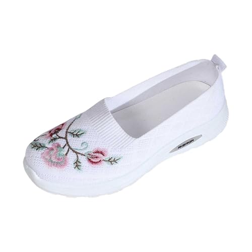 Loafer Damen Mesh Schuhe Lässig Sneaker Atmungsaktive Freizeitschuhe Flach Modische Turnschuhe Walking Fitness Outdoor Freizeit Krankenschwester Barfußschuhe Gymnastikschuhe von Generisch