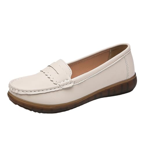 Loafer Damen Mokassin Sommer Atmungsaktiv Leichtgewichts Bequeme Lederschuhe Einfarbig High-Top Weiche Sohle rutschfeste Dämpfung Freizeitschuhe Outdoor Hiking Casual Arbeitsschuhe,34-40 Eu Loafer Damen Mokassin Sommer Atmungsaktiv Leichtgewichts Bequeme Lederschuhe Einfarbig High-Top Weiche Sohle rutschfeste Dämpfung Freizeitschuhe Outdoor Hiking Casual Arbeitsschuhe,34-40 Eu von Generisch