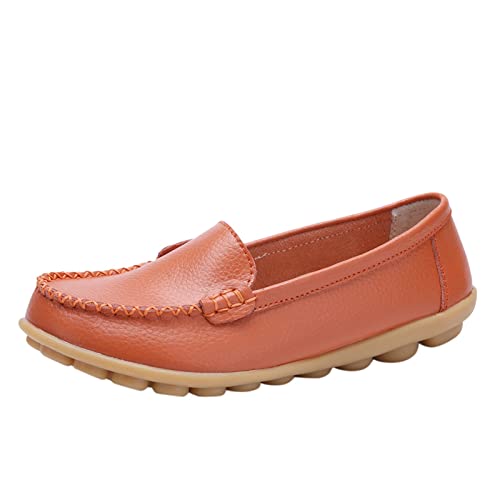 Loafer Damen Mokassins Wildleder Schuhe Slipper Stoffschuhe Arbeit Anzugschuhe Sommerschuhe Trachten Für Leder Abendschuhe Halbschuhe Lederschuhe Flachschuhe College Mokassin Business Atmungsaktive von Generisch