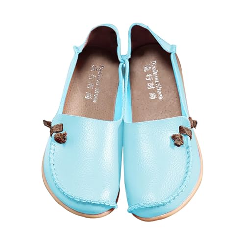 Loafer Damen Slip On Freizeitschuhe Mokassins - Bequeme Flache Lederschuhe Halbschuhe - Leicht Elegant Damenschuhe Sommerschuhe Walkingschuhe von Generisch