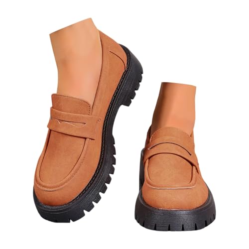 Loafer Damen Vintage Slipper Arbeit Wildleder Schuhe Lederschuhe Hautfreundliche Flachschuhe Leder Halbschuhe Freizeitschuhe Abendschuhe Anzugschuhe Business College Mokassin rutschfeste Loafer Damen Vintage Slipper Arbeit Wildleder Schuhe Lederschuhe Hautfreundliche Flachschuhe Leder Halbschuhe Freizeitschuhe Abendschuhe Anzugschuhe Business College Mokassin rutschfeste von Generisch