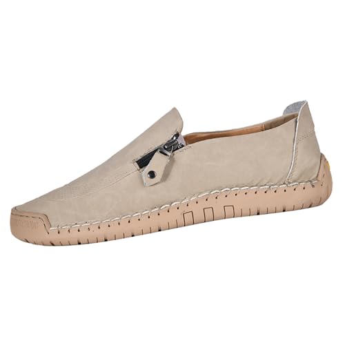 Loafer Herren Slip On Freizeitschuhe Lederschuhe - GroßE GrößE Bequeme Komfortschuhe Sommerschuhe Flache-Schuhe Leicht rutschfeste Fahrschuhe Fitnessschuhe Ohne SchnüRsenkel SchlüPfenschuhe von Generisch