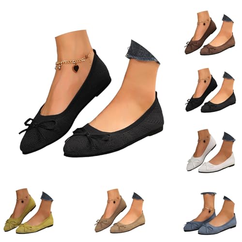 Loafers Flat Slip On Damen Halbschuhe Damen Elegant Freizeitschuhe Hinten Offen Flache Schuhe Bequeme Barfußschuhe Leicht Schlupfschuhe Modische Damenschuhe Atmungsaktive Trekkingschuhe Rutschfeste von Generisch