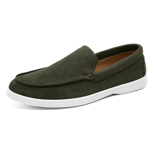 Loafers Heeren Wildleder Slip On Schuhe Weiche Mokassin Stil Lederschuhe Casual Flats Leichte Bequeme Walkingschuhe Klassische Fahrschuhe Büro Hochzeitsschuhe Anzugschuhe von Generisch