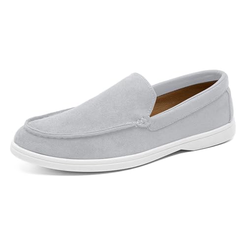 Loafers Heeren Wildleder Slip On Schuhe Weiche Mokassin Stil Lederschuhe Casual Flats Leichte Bequeme Walkingschuhe Klassische Fahrschuhe Büro Hochzeitsschuhe Anzugschuhe von Generisch