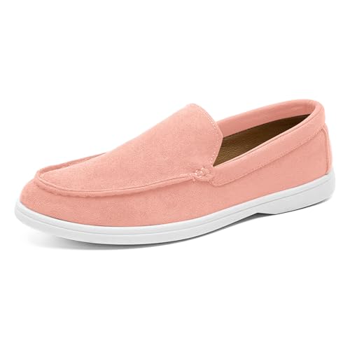 Loafers Heeren Wildleder Slip On Schuhe Weiche Mokassin Stil Lederschuhe Casual Flats Leichte Bequeme Walkingschuhe Klassische Fahrschuhe Büro Hochzeitsschuhe Anzugschuhe von Generisch
