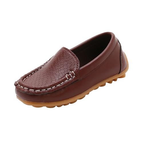Loafers Mode Kleidschuhe Alle Jungen Mädchen Leder Schuhe Spitze Zehe Absatz Leder Grain Bequemes Kleid Tanz Performance Schuhe Abendschuhe Jungen Mokassins Freizeit Schuhe von Generisch