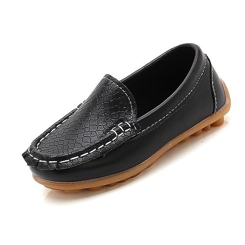 Loafers Mode Kleidschuhe Alle Jungen Mädchen Leder Schuhe Spitze Zehe Absatz Leder Grain Bequemes Kleid Tanz Performance Schuhe Abendschuhe Jungen Mokassins Freizeit Schuhe von Generisch