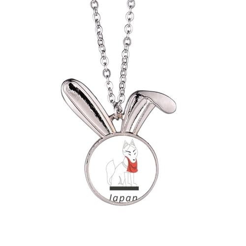 Lokaler japanischer berühmter Fuchs-Hasen-Halskette, Anhänger, Hase, Tierschmuck, Geschenk von Generisch