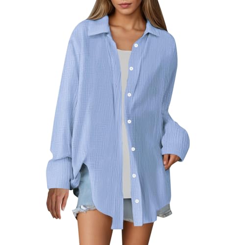 Longbluse Damen Musselin Bluse Leinenhemd Damenmode Oversize Bluse Hemdbluse Lang Langarmshirt Oversize Mode FrüHling Langes Hemd Modern Oberteile Long Shirt Elegant Hemd Bluse Locker Tuniken Longbluse Damen Musselin Bluse Leinenhemd Damenmode Oversize Bluse Hemdbluse Lang Langarmshirt Oversize Mode FrüHling Langes Hemd Modern Oberteile Long Shirt Elegant Hemd Bluse Locker Tuniken von Generisch