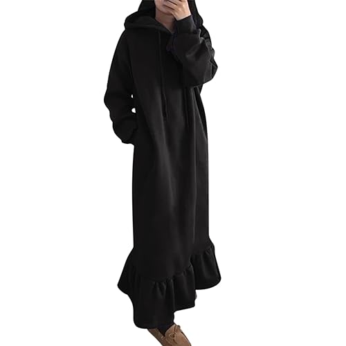 Longpullover für Damen Lang Langarm Pulloverkleid Sweatkleid Casual Lässiges mit Kapuze Winterkleid Hoodie Kleid Große Größen Elegant Herbstkleid Weich Einfarbig Kapuzenpullover Pullover Kleid Longpullover für Damen Lang Langarm Pulloverkleid Sweatkleid Casual Lässiges mit Kapuze Winterkleid Hoodie Kleid Große Größen Elegant Herbstkleid Weich Einfarbig Kapuzenpullover Pullover Kleid von Generisch