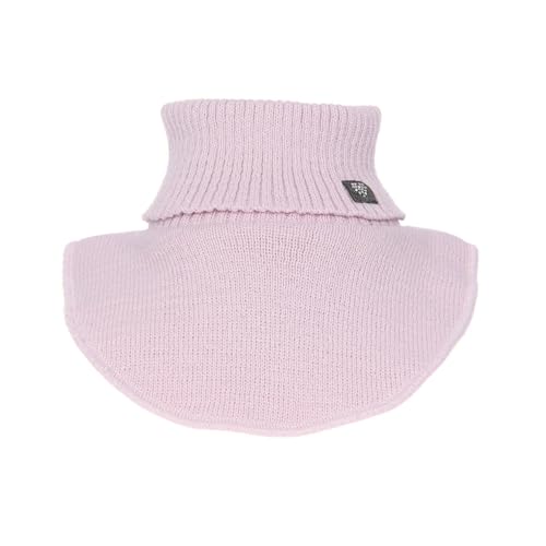 Loopschal Rollkragen Schornstein Loop Sehr Warm Pullover Kragen Winterschal Schal für Mädchen dekorativer Patch (Hellrosa) von Generisch