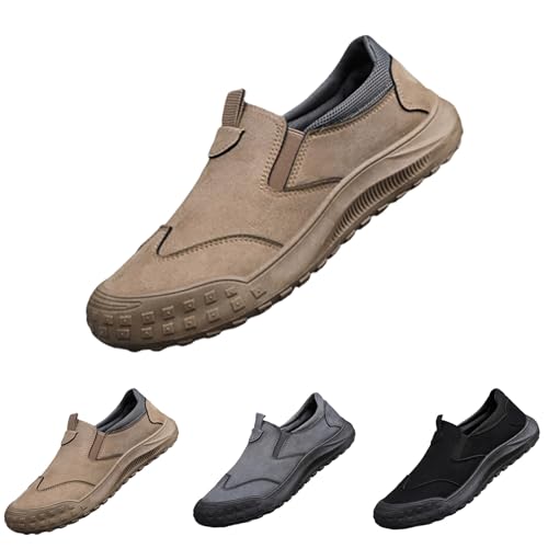 Low Top Wanderschuhe Herren Slip On Walkingschuhe Outdoorschuhe Anti-Rutsch Trekkkingschuhe Leichte Atmungsaktive Sportschuhe Fitnessschuhe Ohne SchnüRsenkel Turnschuhe Halbschuhe von Generisch