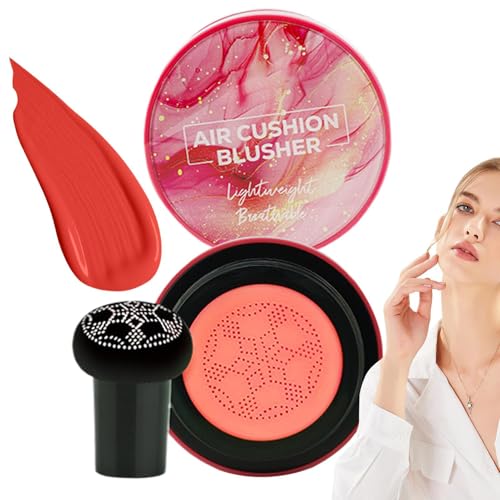 Luftkissen Blush - Makeup Puderquaste - Kissen-Rouge | Make-up-Rouge | Kosmetik Langanhaltender Highlighter Kontur Für Hochzeit, Fest, Urlaub, Alltag, Lang Anhaltender Kontur Highlighter von Generisch