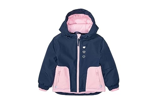 Lupilu Kinder Mädchen Jacke, Schneejacke, Wasserabweisend mit Kapuze (as3, numeric, numeric_86, numeric_92, regular, Dunkelblau-Rosa) von Generisch