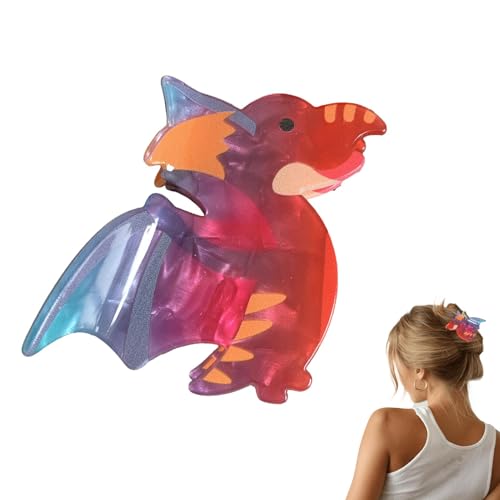 Lustige Dinosaurier-Haarklammern, rutschfeste Dinosaurier-Haarklammern - Haarspange Dinosaurier für Damen | Rutschfeste Acryl-Kopfschmuck-Styling-Tools, Haarschmuck mit starkem Halt für den täglichen von Generisch