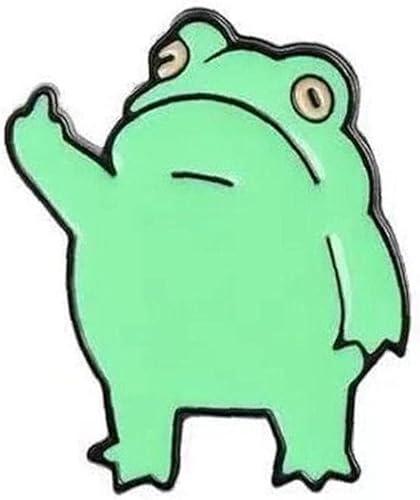 Lustige Frosch-Brosche, Cartoon-Tier-Brosche, Anstecknadeln, Persönlichkeit, Frosch, Anstecknadeln für Damen, Herren, Kinder, Kunststoff, Kein Edelstein von Generisch