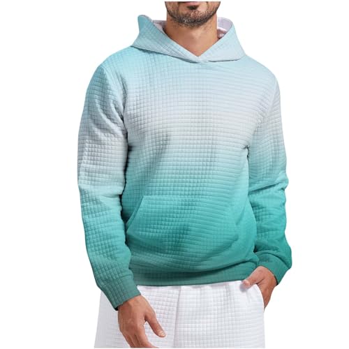 Lustige Geschenke Kapuzenpullover Herren Langarm Waffel Hoodie Farbverlauf Bedrucken Pullover Dünne Sweatshirt mit Kapuze Freizeit Autumn Kapuzenpulli Regular Fit Taschen Pulli Sport von Generisch