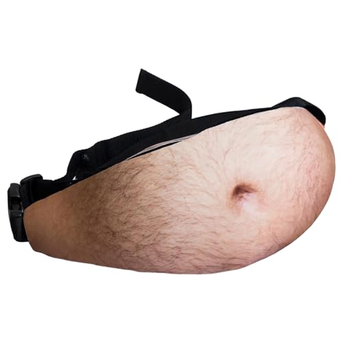 Lustige Geschenke für Männer, Bierbauch-Form-Hüfttasche, Bauch-Form-Hüfttasche, Papa-Tasche mit verstellbarem Gürtel, Neuheit Geschenke für Ihn, a, Lustig von Generisch
