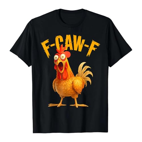 Lustiges Huhn Küken Meme F-CAW-F Damen T-Shirt Humorvoll f-caw-f Shirt Kreatives Küken Motiv Shirt f-caw-f Originelles f-caw-f t-Shirt Lustiges Geschenk f-caw-f Damen t Shirt Humorvolle f-caw-f von Generisch