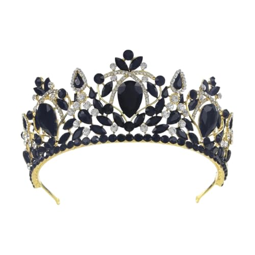 Luxuriöse Kristallkrone für Damen, Braut, Festzug, Krone, Hochzeits-Haarschmuck, Hairbands, Kristall Metalllegierung Kristall von Generisch
