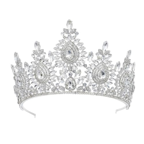 Luxuriöser Damen-Kopfschmuck mit Kristallkrone, Brautschmuck, Festzug, Geburtstag, Braut, Kopfschmuck von Generisch