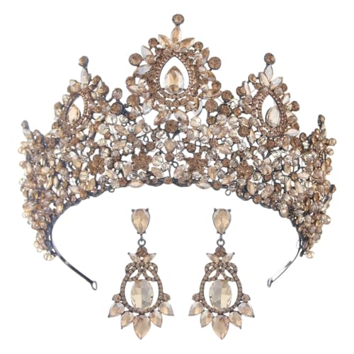 Luxuriöser Damen-Kopfschmuck mit Kristallkrone, Festzug, Hochzeit, Braut, Kopfschmuck, Party-Haarschmuck von Generisch