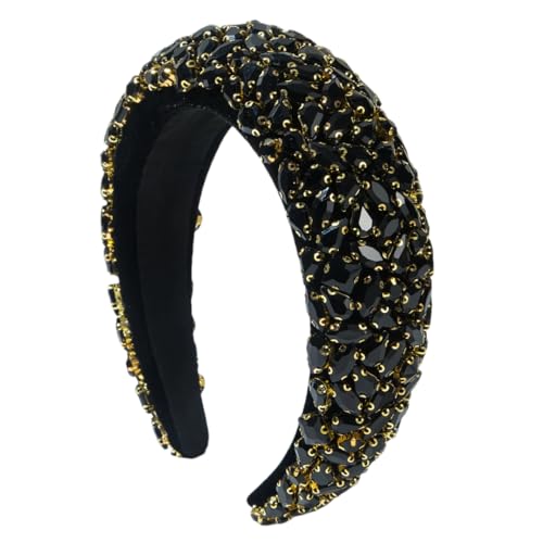 Luxuriöser Haarreif für Damen, mit Diamanten, aus Fleece, Haar-Accessoires, glänzendes Haarband von Generisch