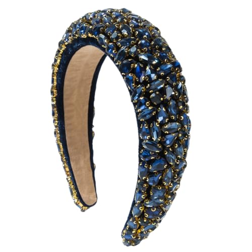 Luxuriöser Haarreif für Damen, mit Diamanten, aus Fleece, Haar-Accessoires, glänzendes Haarband von Generisch