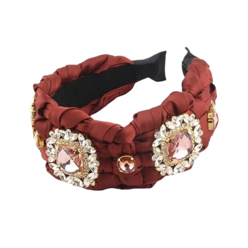 Luxuriöses Damen-Haarband mit Kristallen, Strasssteinen, Perlen, dekoratives Haarband mit Schmucksteinen von Generisch