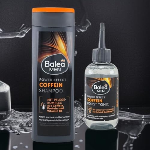 MEN Power Effect Coffein Haarpflege-Set (2-teilig) Balea | Shampoo (250ml) & Boost Tonic (150ml) bei erblich bedingtem Haarausfall* | mit Coffein & RootBio Tec™ zur Stärkung der Haarwurzeln von Generisch