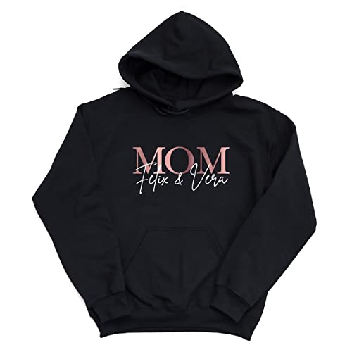 MOM Hoodie personalisiert mit Name, für Mama, Geschenk-Idee, Geburtstag, Weihnachten, Geburt, werdende Mütter, Kapuzen-Pullover, Sweater von Generisch