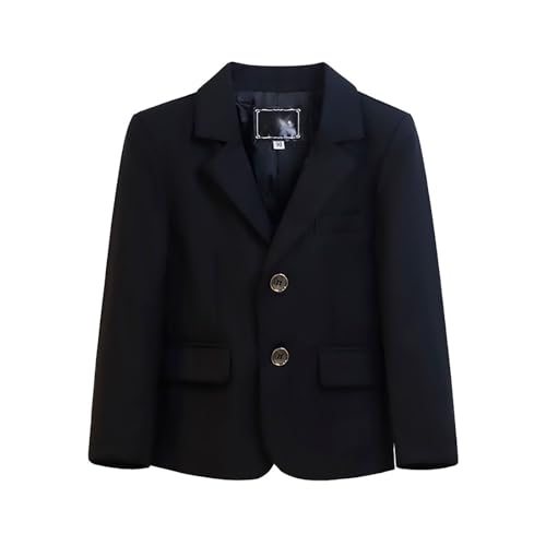 Mädchen Blazer langärmelig Mädchen Lange Ärmel Schuluniform Kinder Cardigan Anzugjacke vorne offen Innentasche Kinder von Generisch
