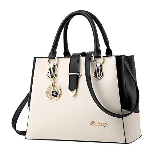 Mädchen Feste Katze Fransen Schulter Reißverschluss Tote Handtasche Elegante Frauen Tragetasche Benutzerdefinierte Damen Handtasche Damen Umhängetaschen Set (White, One Size) von Generisch